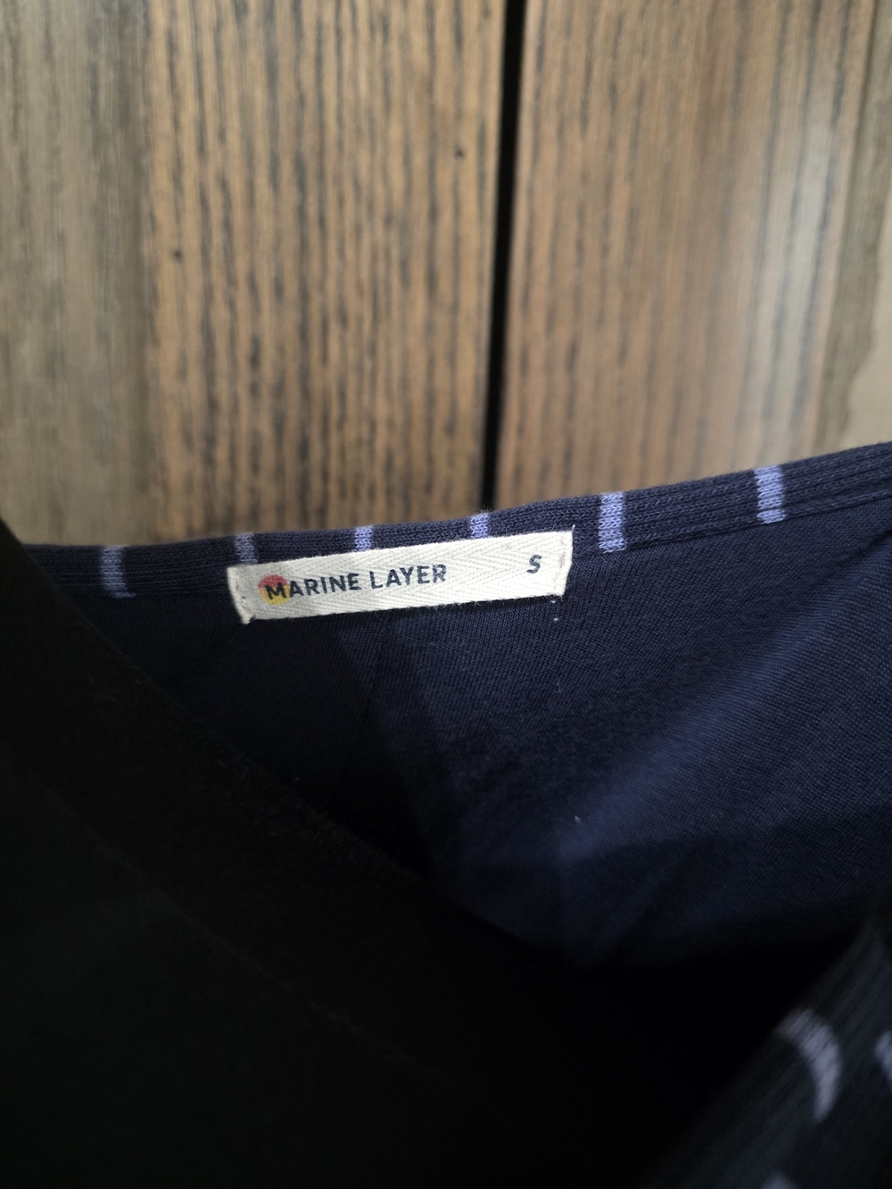 Marine Layer Navy Striped Sleeveless Midi Dress - Picture 3 of 4